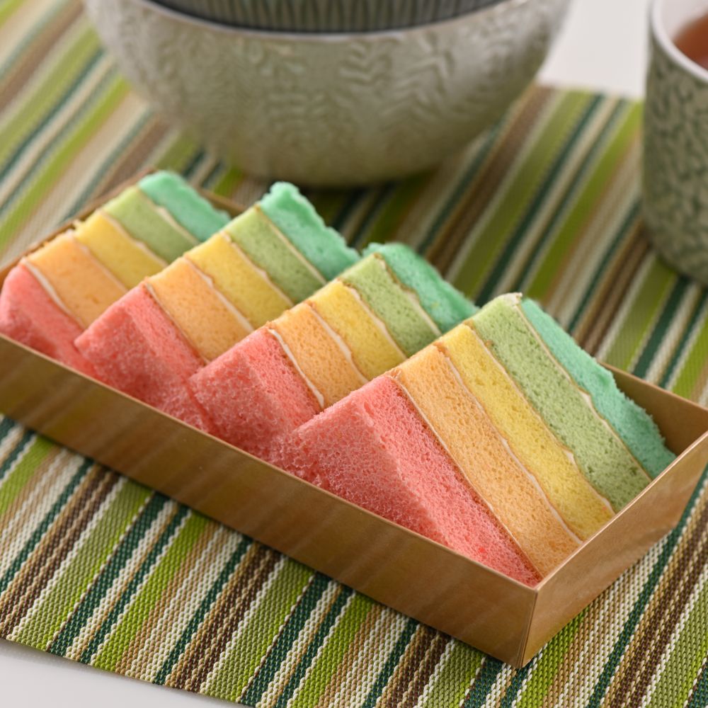 Rainbow Slice Cake (4pcs/set )(+/-110g)