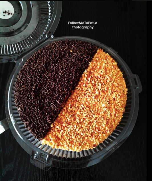 【鸳鸯花生碎🥜 + 🍫巧克力米 古早味蛋糕】😋😋😋