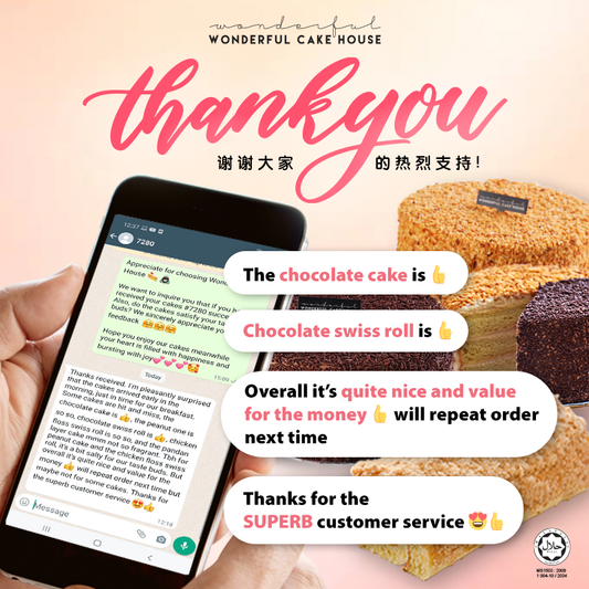 The chocolate cake is 👍🏻, chocolate swiss roll is 👍🏻, overall it's quite nice and value for the money👍🏻 will repeat order next time. Thanks for the superb customer service😍👍🏻