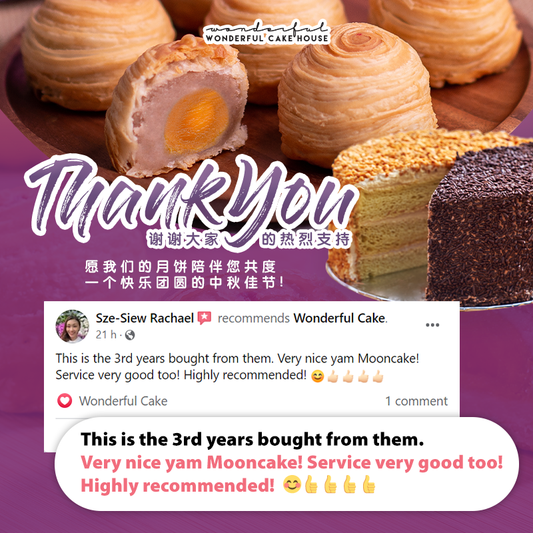 This is the 3rd years bought from them. Very nice yam Mooncake! Service very good too! Highly recommended!😊👍👍👍👍