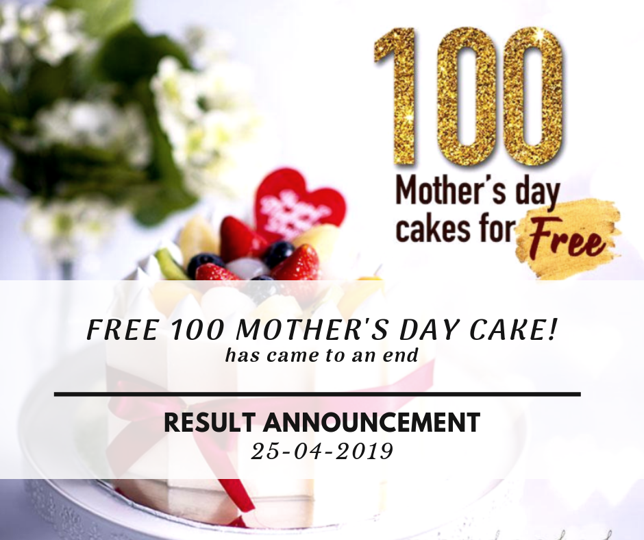 Mother's Day Free 100 Cakes Winner Announcement