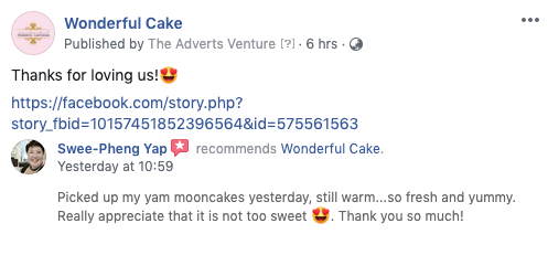 Wonderful Cake House Yam Mooncake